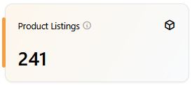 Product listings dashboard